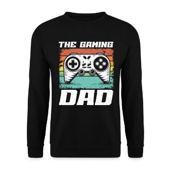 Gamer Papa Papa Amateur de jeux vidéo PC - Sweat-shirt Unisexe - noir - Devant - Alina (178cm) & Michal (187cm)