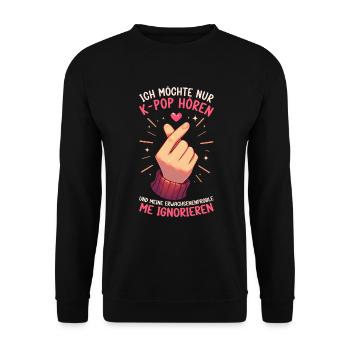 K-Pop Coréen Kpop Culture Kpop Corée du Sud Danse - Sweat-shirt Unisexe - noir - Devant - Alina (178cm) & Michal (187cm)