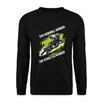 Mountainbiker Fahrradliebhaber Radfahrer Radfahren - Unisex Pullover - Schwarz - Vorne - Alina (178cm) & Michal (187cm)