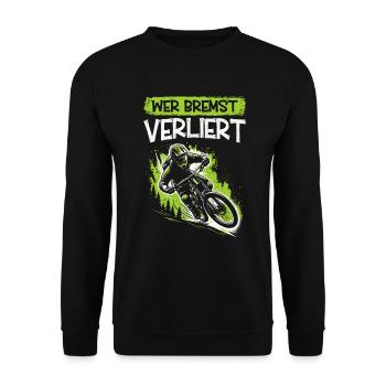 Vététistes Amateurs de vélo Cyclistes Cyclisme - Sweat-shirt Unisexe - noir - Devant - Alina (178cm) & Michal (187cm)