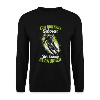 Mountainbiker Fahrradliebhaber Radfahrer Radfahren - Unisex Pullover - Schwarz - Vorne - Alina (178cm) & Michal (187cm)