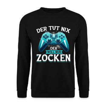 Gaming Gamer Gamer Video Player Console PC Gaming - Unisex Sweatshirt - black - Front - Alina (178cm) & Michal (187cm)