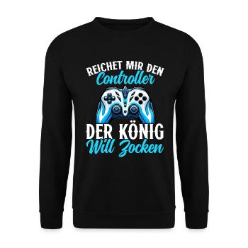 Gaming Gamer Gamer Video Player Console PC Gaming - Unisex Sweatshirt - black - Front - Alina (178cm) & Michal (187cm)