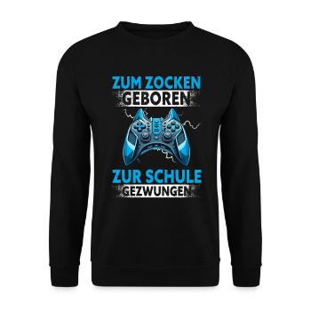 Gaming Gamer Gamer Video Player Console PC Gaming - Unisex Sweatshirt - black - Front - Alina (178cm) & Michal (187cm)