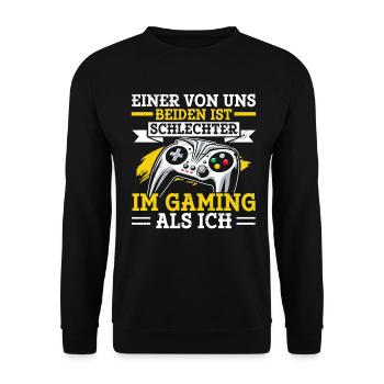 Gaming Gamer Gamer Video Player Console PC Gaming - Unisex Sweatshirt - black - Front - Alina (178cm) & Michal (187cm)