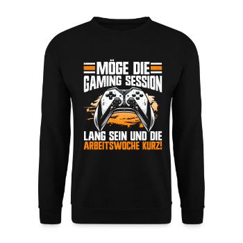 Gaming Gamer Gamer Video Player Console PC Gaming - Unisex Sweatshirt - black - Front - Alina (178cm) & Michal (187cm)