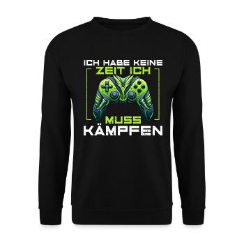 Gaming Gamer Gamer Video Player Console PC Gaming - Unisex Sweatshirt - black - Front - Alina (178cm) & Michal (187cm)