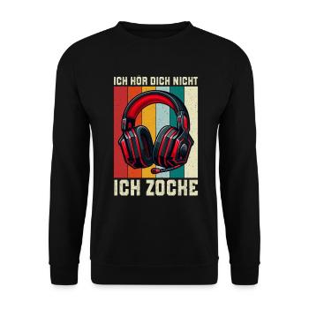 Gaming Gamer Gamer Video Player Console PC Gaming - Unisex Sweatshirt - black - Front - Alina (178cm) & Michal (187cm)