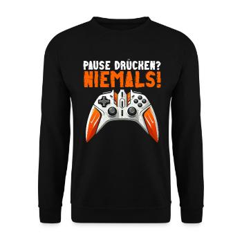 Gaming Gamer Gamer Video Player Console PC Gaming - Unisex Sweatshirt - black - Front - Alina (178cm) & Michal (187cm)