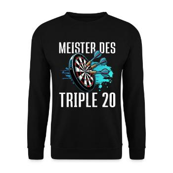 Fléchettes Jeu de fléchettes Jeu de fléchettes Jeu de fléchettes - Sweat-shirt Unisexe - noir - Devant - Alina (178cm) & Michal (187cm)