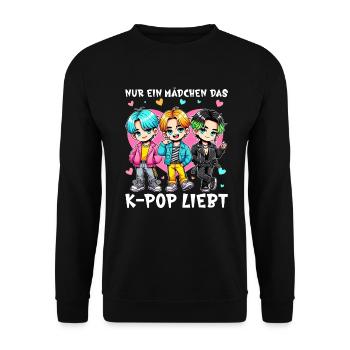 K-Pop Koreanischer Musik Kpop Fans Kdrama - Unisex Pullover - Schwarz - Vorne - Alina (178cm) & Michal (187cm)