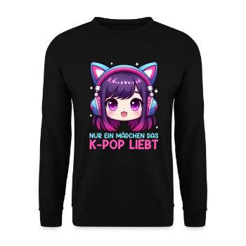 K-Pop Koreanischer Musik Kpop Fans Kdrama - Unisex Pullover - Schwarz - Vorne - Alina (178cm) & Michal (187cm)