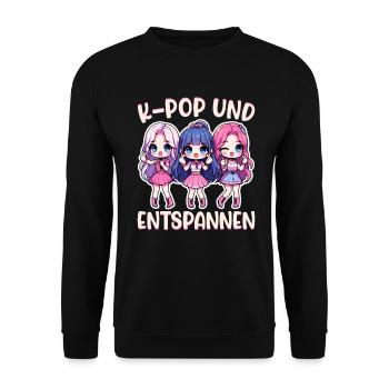 K-Pop Koreanischer Musik Kpop Fans Kdrama - Unisex Pullover - Schwarz - Vorne - Alina (178cm) & Michal (187cm)
