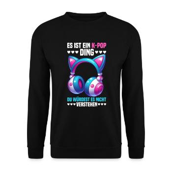 K-Pop Koreanischer Musik Kpop Fans Kdrama - Unisex Pullover - Schwarz - Vorne - Alina (178cm) & Michal (187cm)
