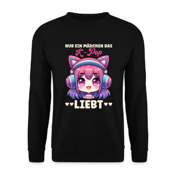 K-Pop Koreanischer Musik Kpop Fans Kdrama - Unisex Pullover - Schwarz - Vorne - Alina (178cm) & Michal (187cm)