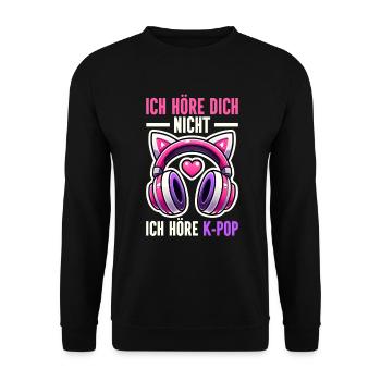 K-Pop Koreanischer Musik Kpop Fans Kdrama - Unisex Pullover - Schwarz - Vorne - Alina (178cm) & Michal (187cm)