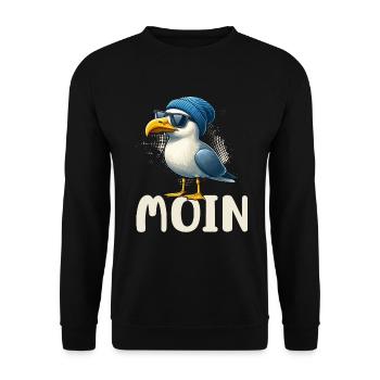 Moin Seagull Allemagne du Nord Salutations Mer Baltique Mer du Nord - Sweat-shirt Unisexe - noir - Devant - Alina (178cm) & Michal (187cm)