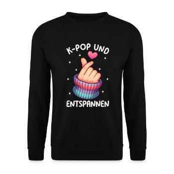 K-Pop Koreanischer Musik Kpop Fans Kdrama - Unisex Pullover - Schwarz - Vorne - Alina (178cm) & Michal (187cm)