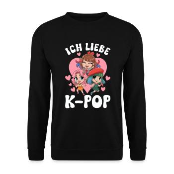 K-Pop Koreanischer Musik Kpop Fans Kdrama - Unisex Pullover - Schwarz - Vorne - Alina (178cm) & Michal (187cm)