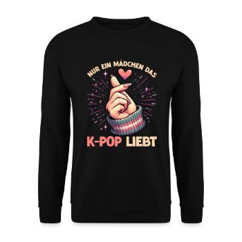 K-Pop Koreanischer Musik Kpop Fans Kdrama - Unisex Pullover - Schwarz - Vorne - Alina (178cm) & Michal (187cm)