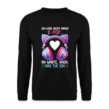K-Pop Koreanischer Musik Kpop Fans Kdrama - Unisex Pullover - Schwarz - Vorne - Alina (178cm) & Michal (187cm)