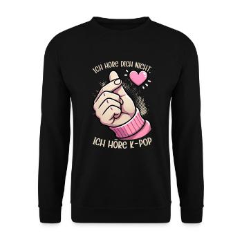 K-Pop Koreanischer Musik Kpop Fans Kdrama - Unisex Pullover - Schwarz - Vorne - Alina (178cm) & Michal (187cm)