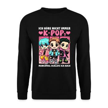 K-Pop Koreanischer Musik Kpop Fans Kdrama - Unisex Pullover - Schwarz - Vorne - Alina (178cm) & Michal (187cm)