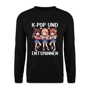 K-Pop Koreanischer Musik Kpop Fans Kdrama - Unisex Pullover - Schwarz - Vorne - Alina (178cm) & Michal (187cm)