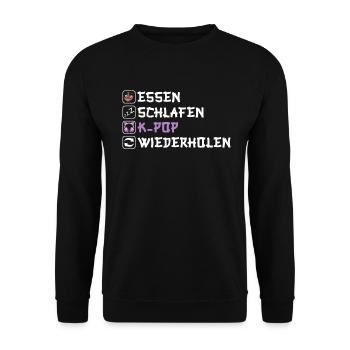 K-Pop Koreanischer Musik Kpop Fans Kdrama - Unisex Pullover - Schwarz - Vorne - Alina (178cm) & Michal (187cm)
