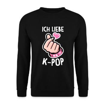 K-Pop Koreanischer Musik Kpop Fans Kdrama - Unisex Pullover - Schwarz - Vorne - Alina (178cm) & Michal (187cm)