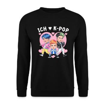 K-Pop Koreanischer Musik Kpop Fans Kdrama - Unisex Pullover - Schwarz - Vorne - Alina (178cm) & Michal (187cm)