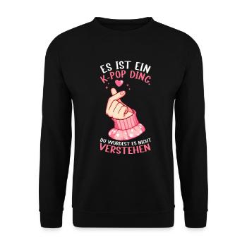 K-Pop Koreanischer Musik Kpop Fans Kdrama - Unisex Pullover - Schwarz - Vorne - Alina (178cm) & Michal (187cm)