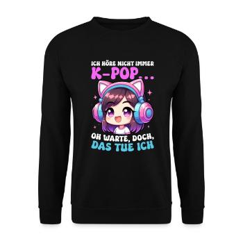 K-Pop Koreanischer Musik Kpop Fans Kdrama - Unisex Pullover - Schwarz - Vorne - Alina (178cm) & Michal (187cm)