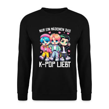 K-Pop Koreanischer Musik Kpop Fans Kdrama - Unisex Pullover - Schwarz - Vorne - Alina (178cm) & Michal (187cm)