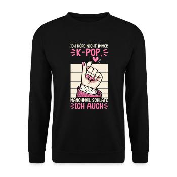 K-Pop Koreanischer Musik Kpop Fans Kdrama - Unisex Pullover - Schwarz - Vorne - Alina (178cm) & Michal (187cm)