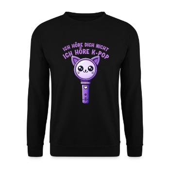 K-Pop Koreanischer Musik Kpop Fans Kdrama - Unisex Pullover - Schwarz - Vorne - Alina (178cm) & Michal (187cm)