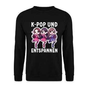 K-Pop Koreanischer Musik Kpop Fans Kdrama - Unisex Pullover - Schwarz - Vorne - Alina (178cm) & Michal (187cm)