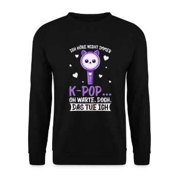 K-Pop Koreanischer Musik Kpop Fans Kdrama - Unisex Pullover - Schwarz - Vorne - Alina (178cm) & Michal (187cm)