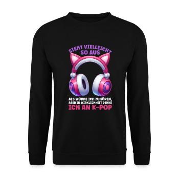 K-Pop Koreanischer Musik Kpop Fans Kdrama - Unisex Pullover - Schwarz - Vorne - Alina (178cm) & Michal (187cm)