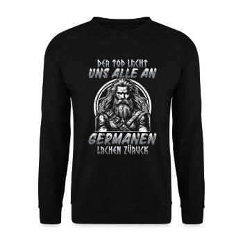 Vikings, Mythologie nordique, Dieux, Viking - Sweat-shirt Unisexe - noir - Devant - Alina (178cm) & Michal (187cm)