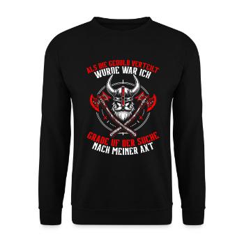 Vikings, Mythologie nordique, Dieux, Viking - Sweat-shirt Unisexe - noir - Devant - Alina (178cm) & Michal (187cm)