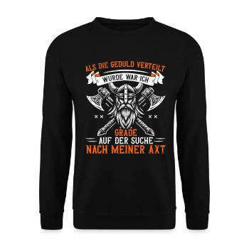 Vikings, Mythologie nordique, Dieux, Viking - Sweat-shirt Unisexe - noir - Devant - Alina (178cm) & Michal (187cm)