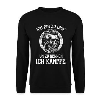 Vikings, Mythologie nordique, Dieux, Viking - Sweat-shirt Unisexe - noir - Devant - Alina (178cm) & Michal (187cm)