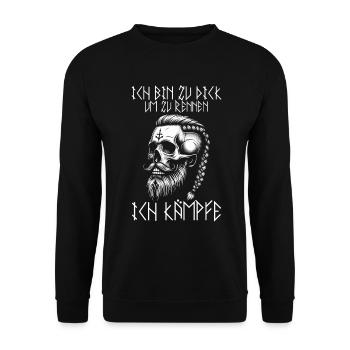 Vikings, Mythologie nordique, Dieux, Viking - Sweat-shirt Unisexe - noir - Devant - Alina (178cm) & Michal (187cm)
