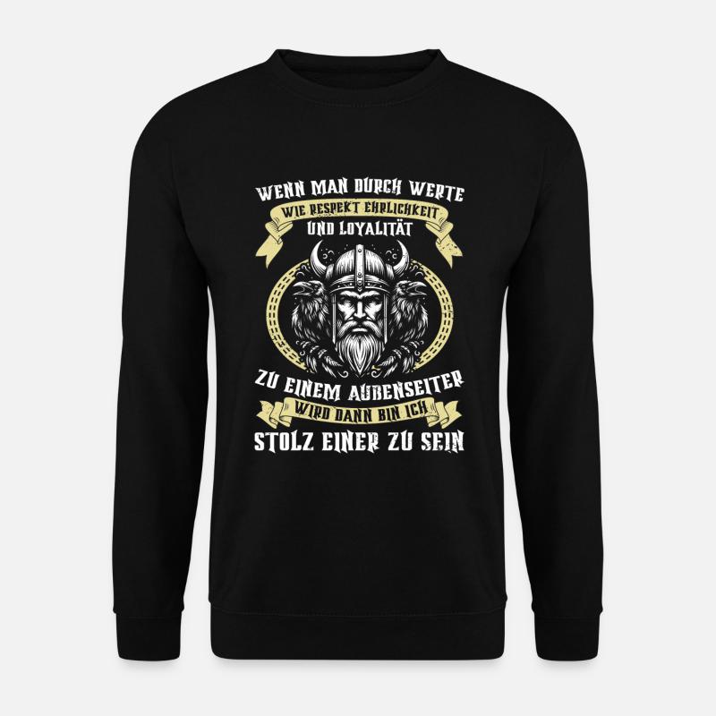 Wikinger Nordische Mythologie Götter Viking - Unisex Pullover - Schwarz