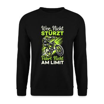 Vététistes, amateurs de VTT, cyclisme - Sweat-shirt Unisexe - noir - Devant - Alina (178cm) & Michal (187cm)