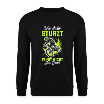 Vététistes, amateurs de VTT, cyclisme - Sweat-shirt Unisexe - noir - Devant - Alina (178cm) & Michal (187cm)