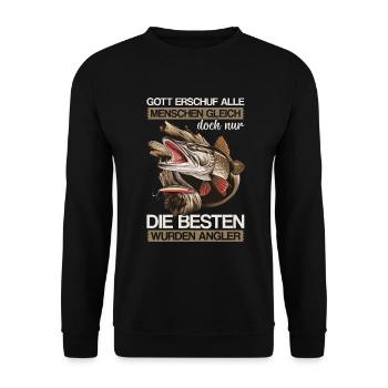 Pêche Pêche Vacances de pêche Vacances de pêche Chasseurs de pêche - Sweat-shirt Unisexe - noir - Devant - Alina (178cm) & Michal (187cm)