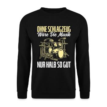 Drummer Drummer Percussion Musicians - Unisex Sweatshirt - black - Front - Alina (178cm) & Michal (187cm)