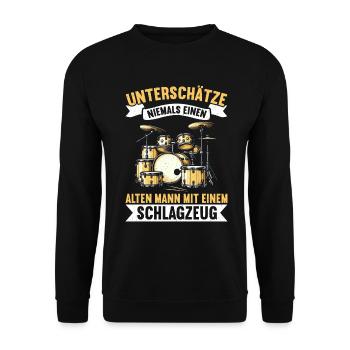 Drummer Drummer Percussion Musicians - Unisex Sweatshirt - black - Front - Alina (178cm) & Michal (187cm)